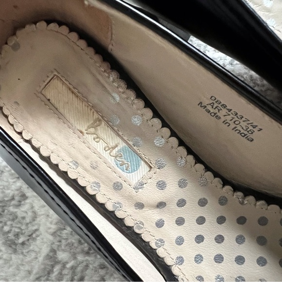 Boden Black Loafer High Heel Pumps Oxford Leather Women’s 38 7.5 - Picture 9 of 9